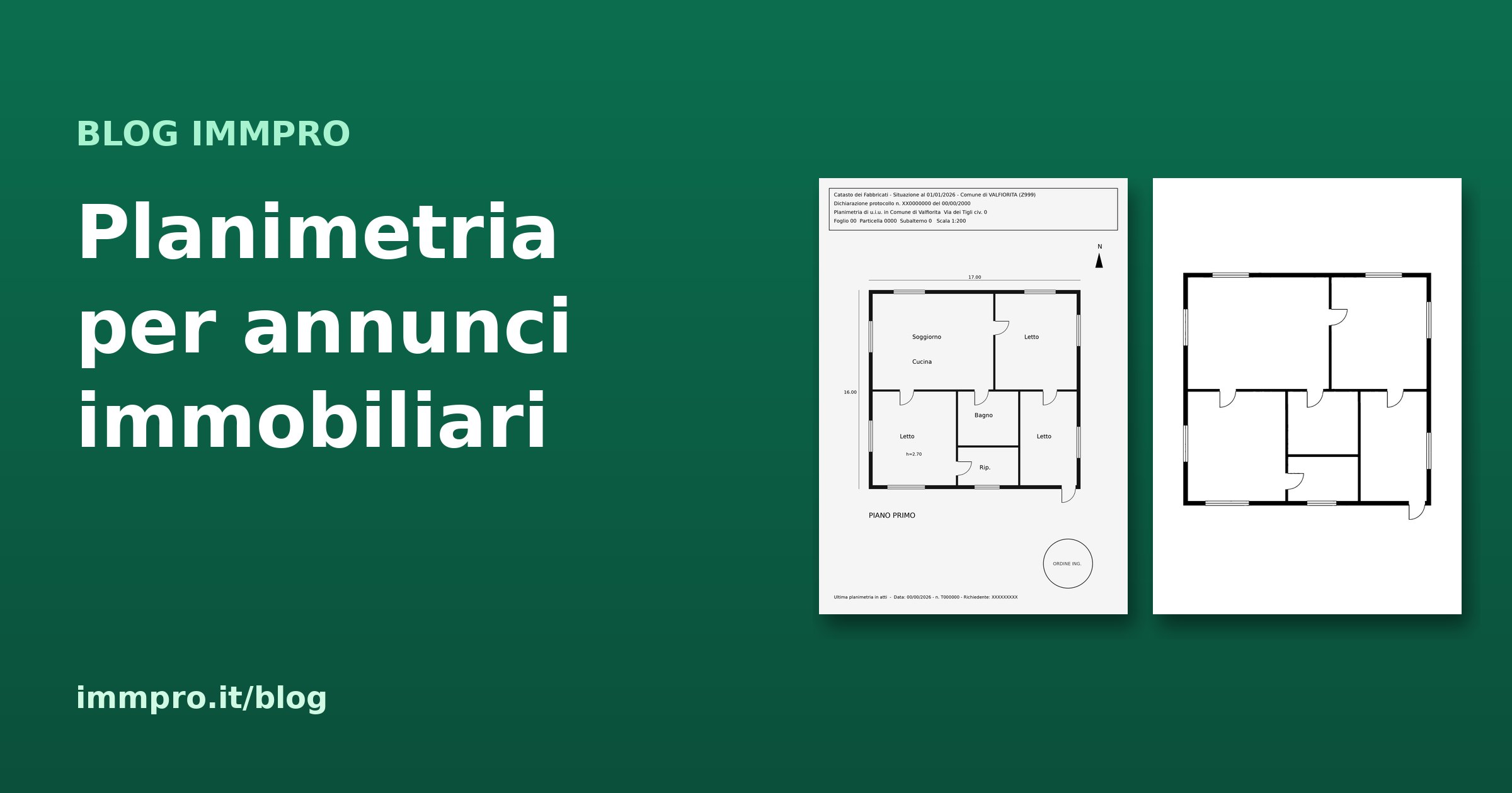 Planimetria per annunci immobiliari: come renderla chiara