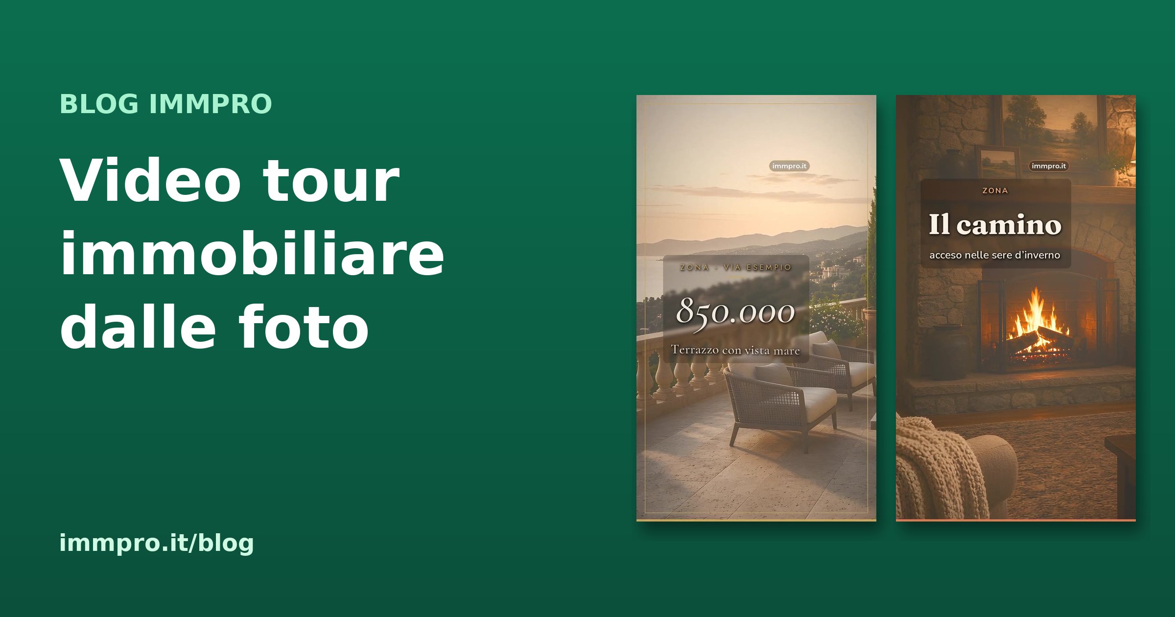 Video tour immobiliare dalle foto